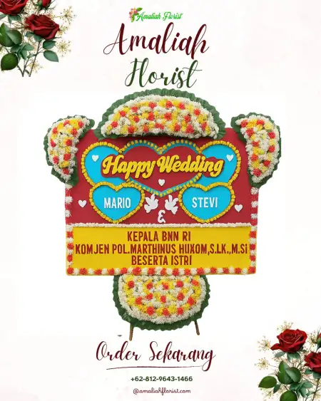 Papan Bunga Pernikahan Penumping